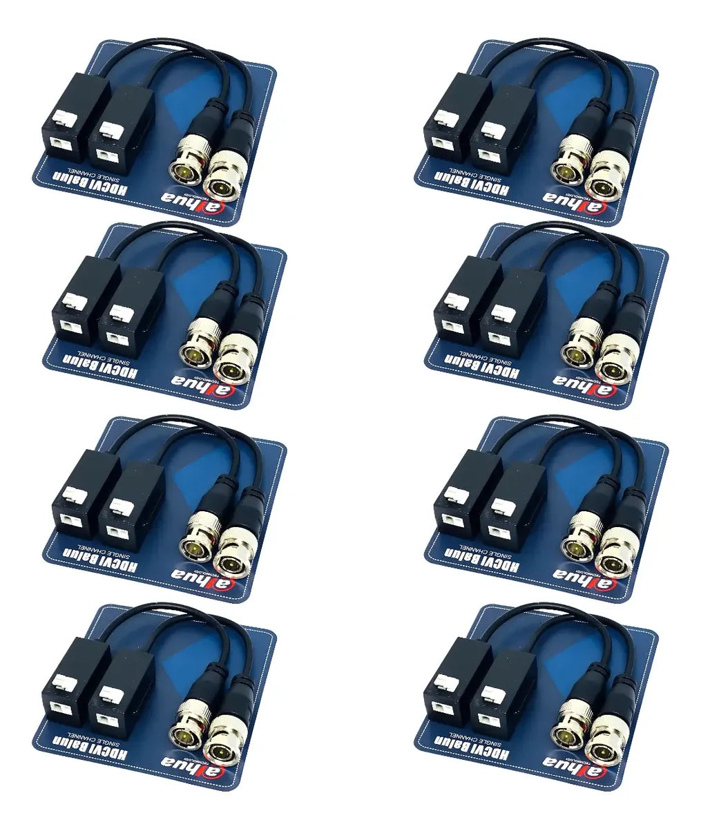 Kit 8 Transceptor Balun Dahua Bnc A Utp Para Cámaras Cctv Hd