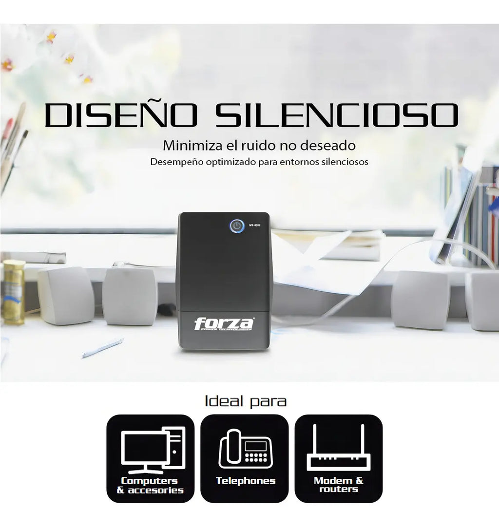 No Break Forza Nt-511 500va 250w 6 Contactos Hasta 18 Min Color Negro