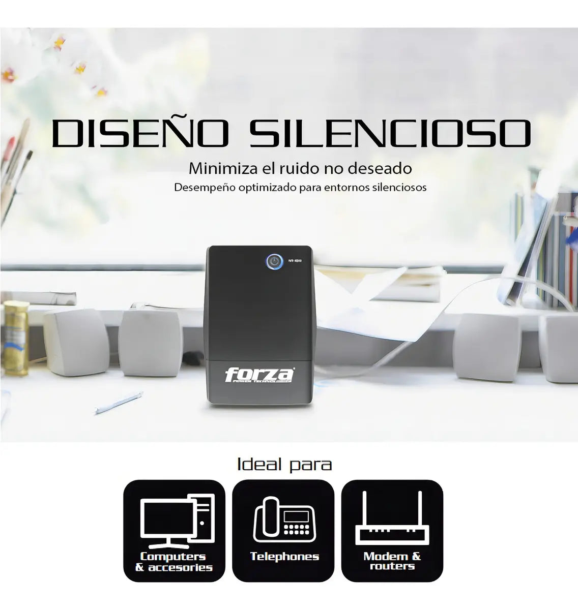 No Break Forza Nt-511 500va 250w 6 Contactos Hasta 18 Min Color Negro