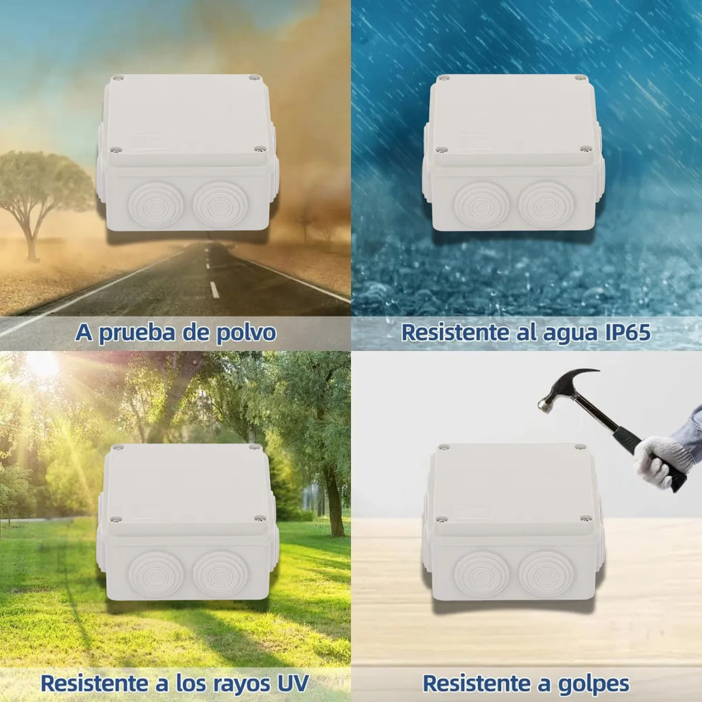 8 Cajas Gabinete Estanco Para Camaras Cctv 10x10x5 Cm