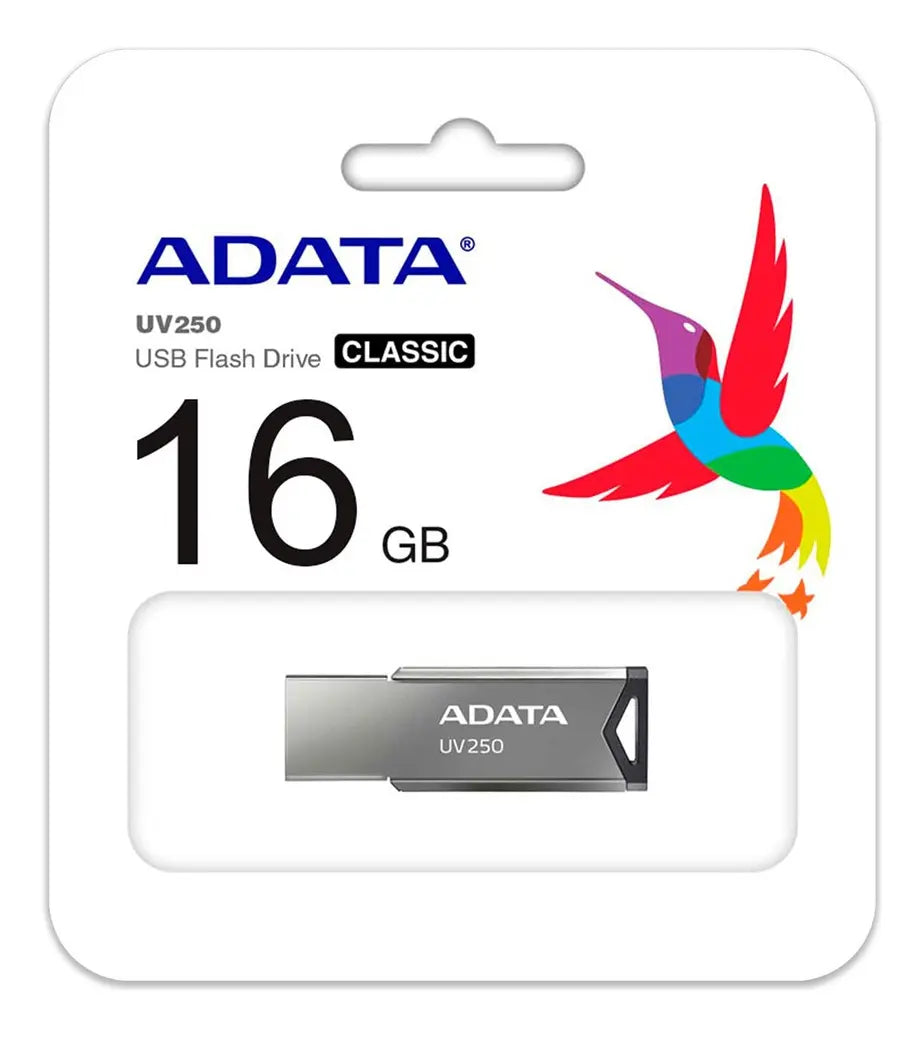 Kit 10 Memoria Usb Adata 16gb Uv250 Auv250-16g-rbk Metalica - Auv250-16g-rbk Plateado