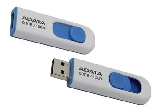 Kit 10 Memoria Usb 16gb Adata Ac008 2.0 Blanco Y Azul Color Blanco/azul Liso