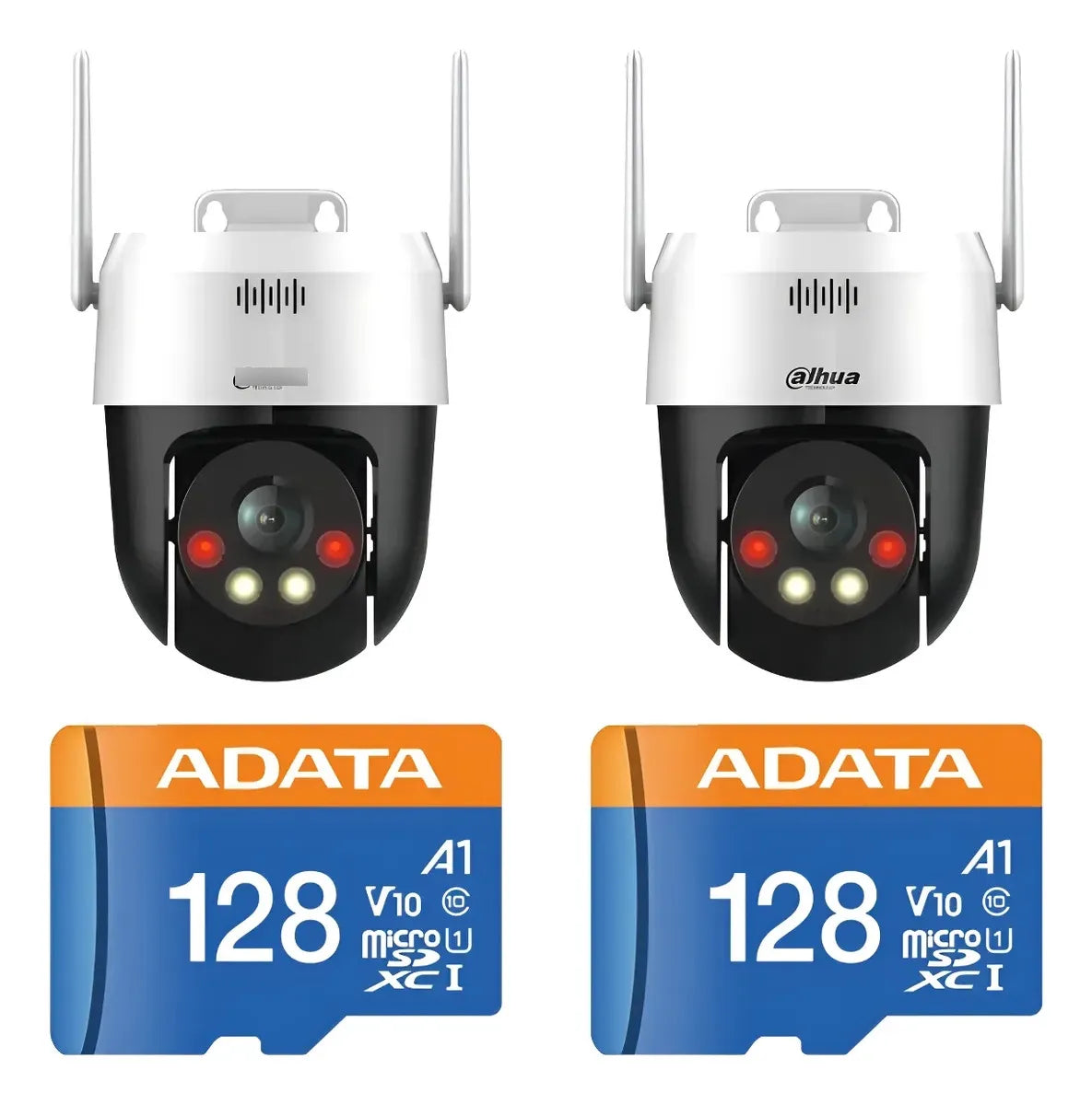 Kit 2 Cámaras Dahua 5mp 3k Wifi Exterior 360° Memoria 128 Gb