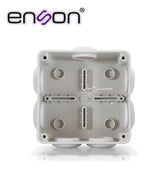 Caja Estanca Enson 100x100x50mm Pack 4 Ip55 Plástico Exterior Ens-pcb1010 Blanco