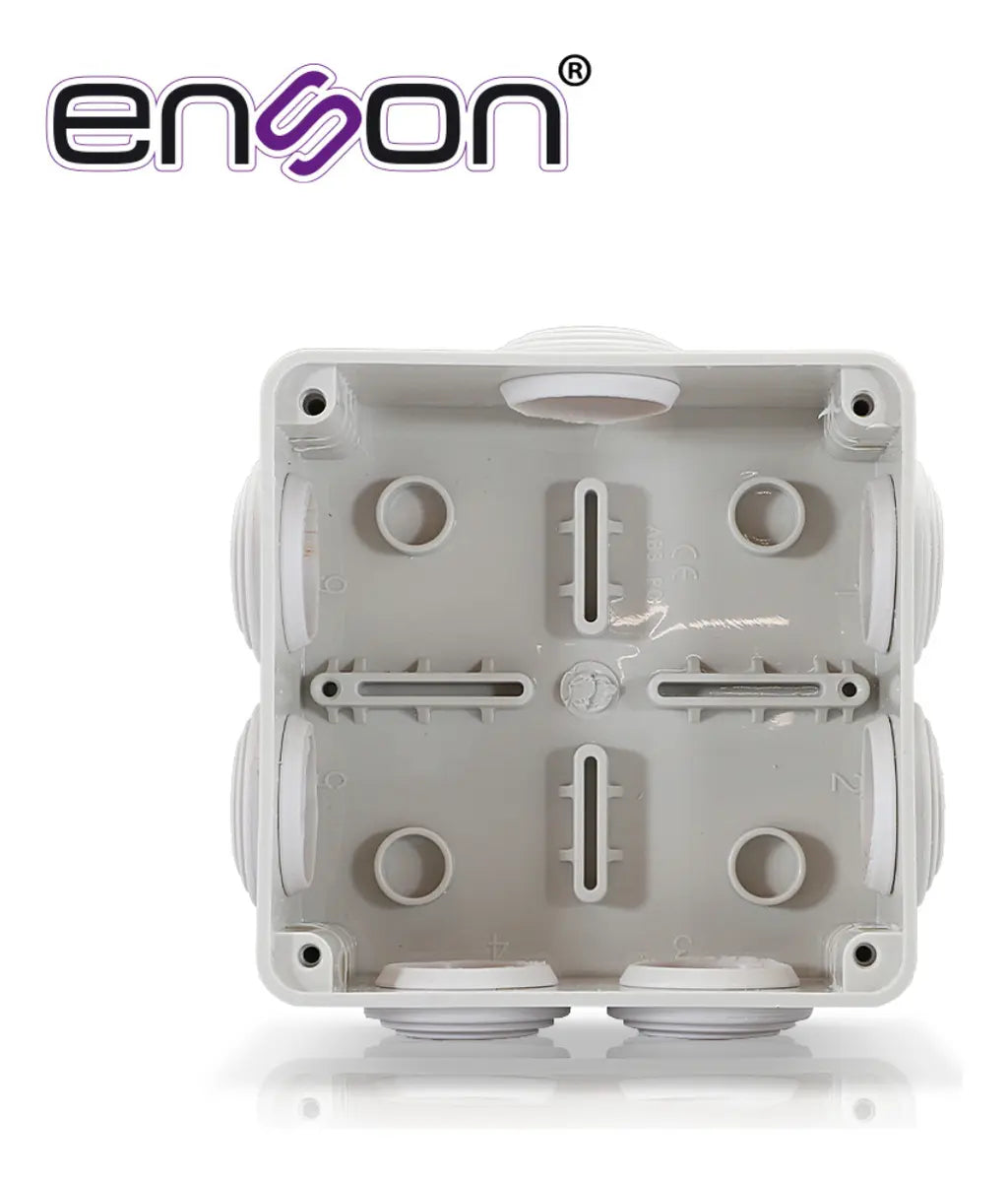 Caja Estanca Enson 100x100x50mm Pack 4 Ip55 Plástico Exterior Ens-pcb1010 Blanco