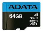 Tarjeta De Memoria Adata AUSDX64GUICL10-RA1 Premier Con Adaptador SD 64GB