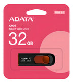 Adata Classic C008 Memoria Usb Color Negro Y Rojo 32gb Negro/rojo Liso