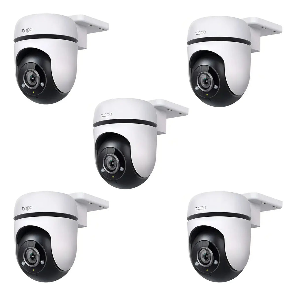 Kit 5 Pzas Tapo C500 Cámara De Seguridad Full Hd 360 Grados Color Blanco Protección Ip65 Visión Nocturna