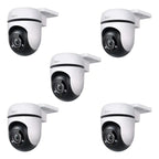 Kit 5 Pzas Tapo C500 Cámara De Seguridad Full Hd 360 Grados Color Blanco Protección Ip65 Visión Nocturna