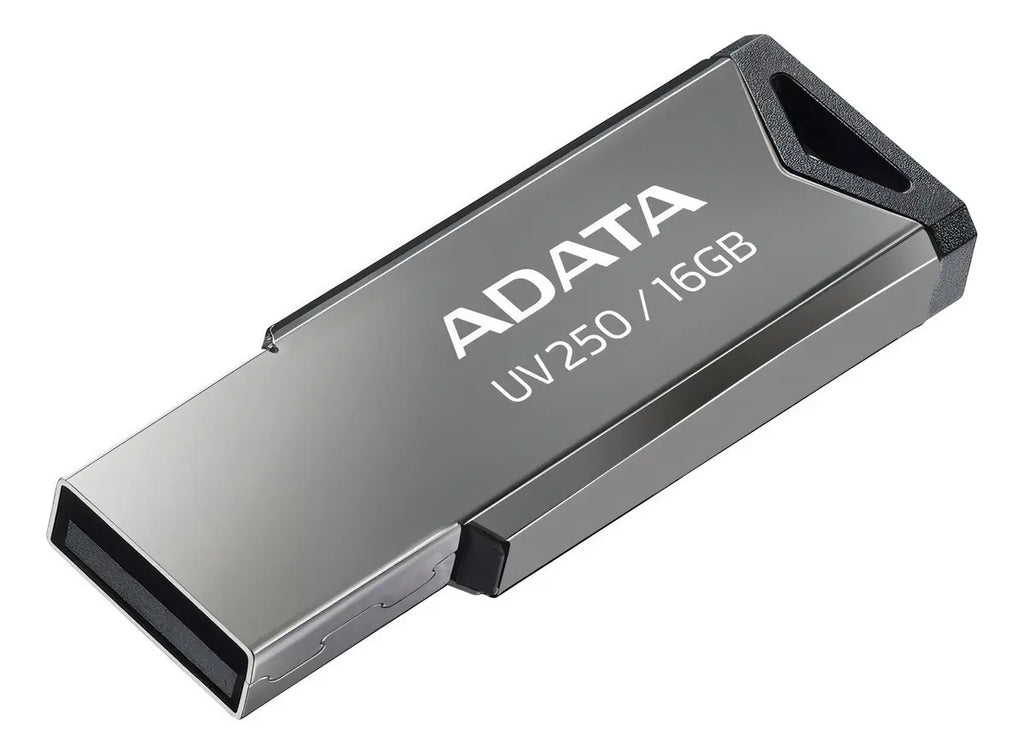 Kit 10 Memoria USB Adata UV250 AUV250-16G-RBK 16GB 2.0 Liso Plateado