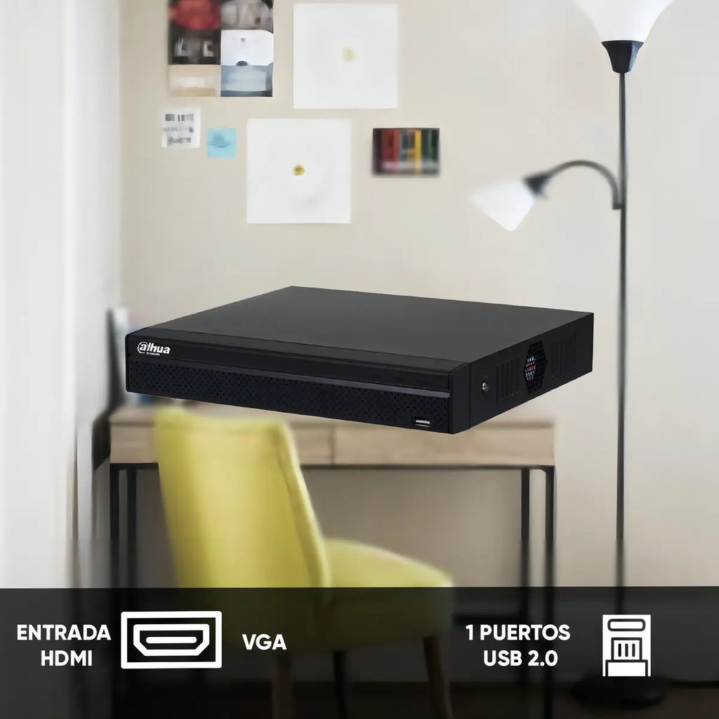 NVR Dahua De 8 Canales IP Poe Con Resolución 4K Y Smart H.265+