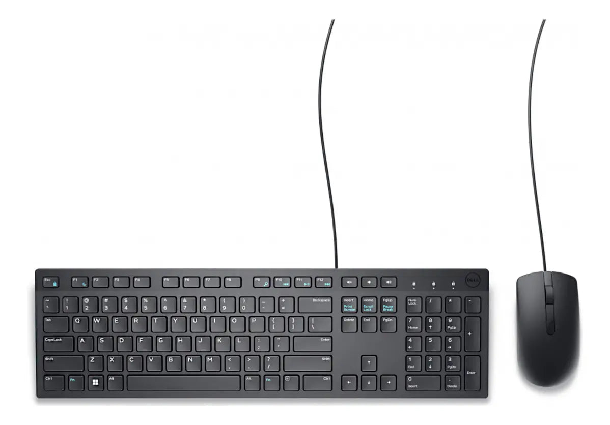 Kit Teclado Y Mouse Dell Km300c Alámbrico Usb Español Negro