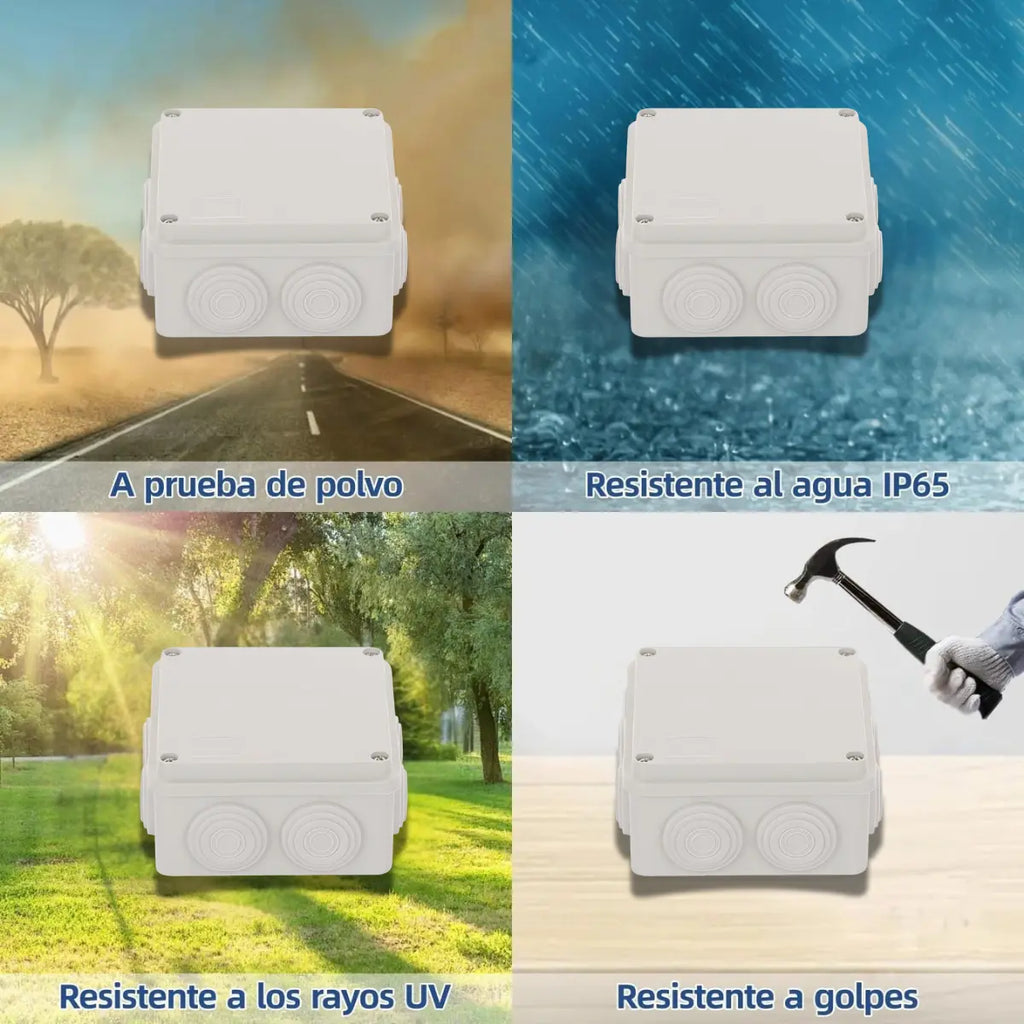 Cajas Gabinete Estanco Para Cámaras Cctv 10x10x5 Cm 4 Pzs