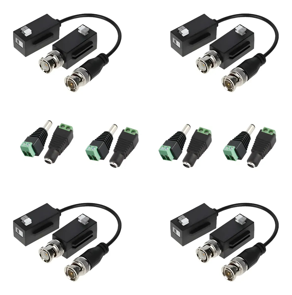 Kit 4 Transceptor Balun Dahua Pfm800b-4k Video Balun Fhd 4k