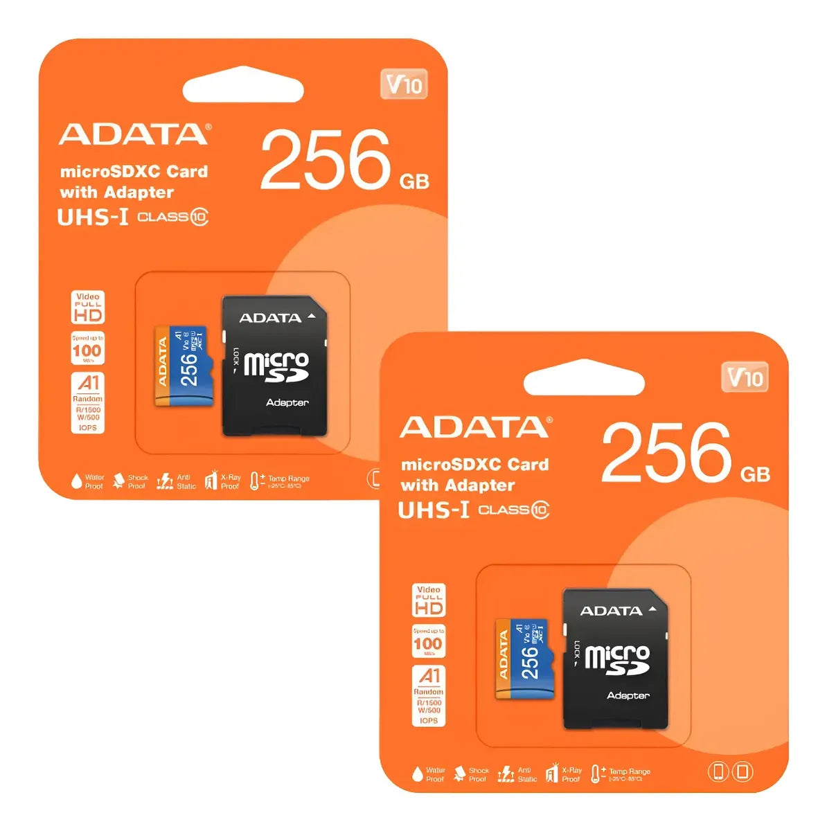 2 Tarjeta Memoria Adata Ausdx256guicl10a1-ra1 Micro Sd 256gb