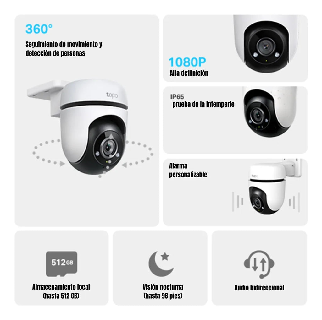 Kit 3 Cámaras Exterior Tp-link Tapo C500 Wifi + 32gb Microsd