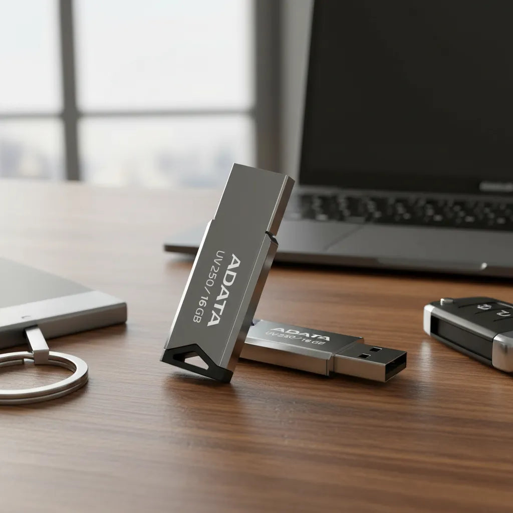 Kit 2 Pieza Memoria Usb 16gb Adata Uv250 Llavero Pc Mac Auto