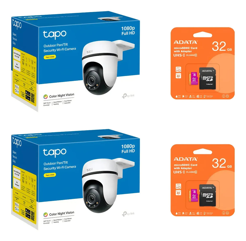 Kit 2 Cámaras Exterior Tp-link Tapo C500 Wifi + 32gb Microsd