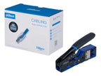 Caja Con 100 Plugs Pass Through Rj45 Cat5e + Pinza Pass Trou