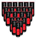 Kit De 20 Memorias Usb Adata C008 16gb 2.0 Ac008-16g-rkd Color Negro/rojo Liso