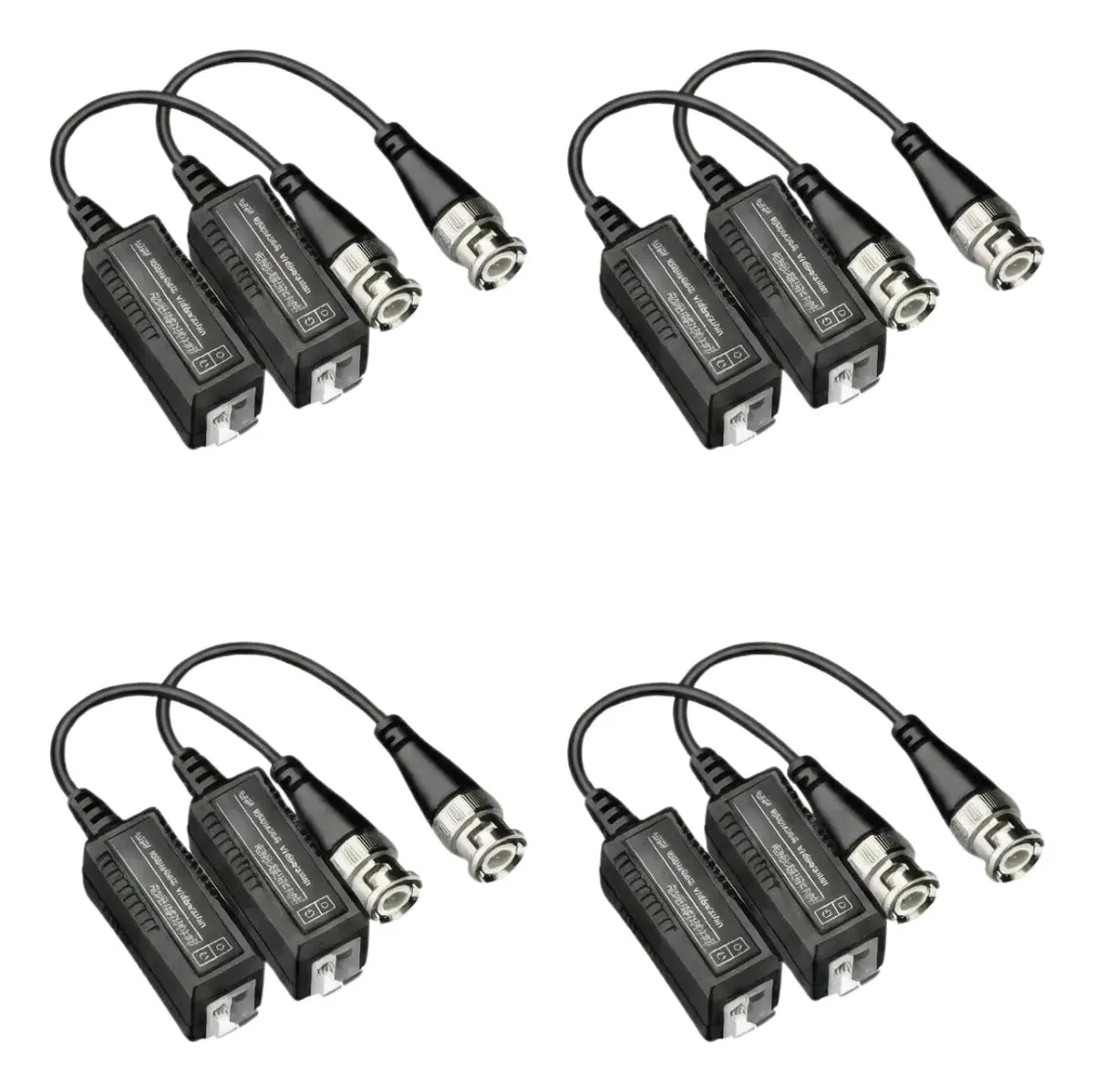 Kit 4 Transceptores Balun Dahua Dh-pfm800-e Conectores Cctv
