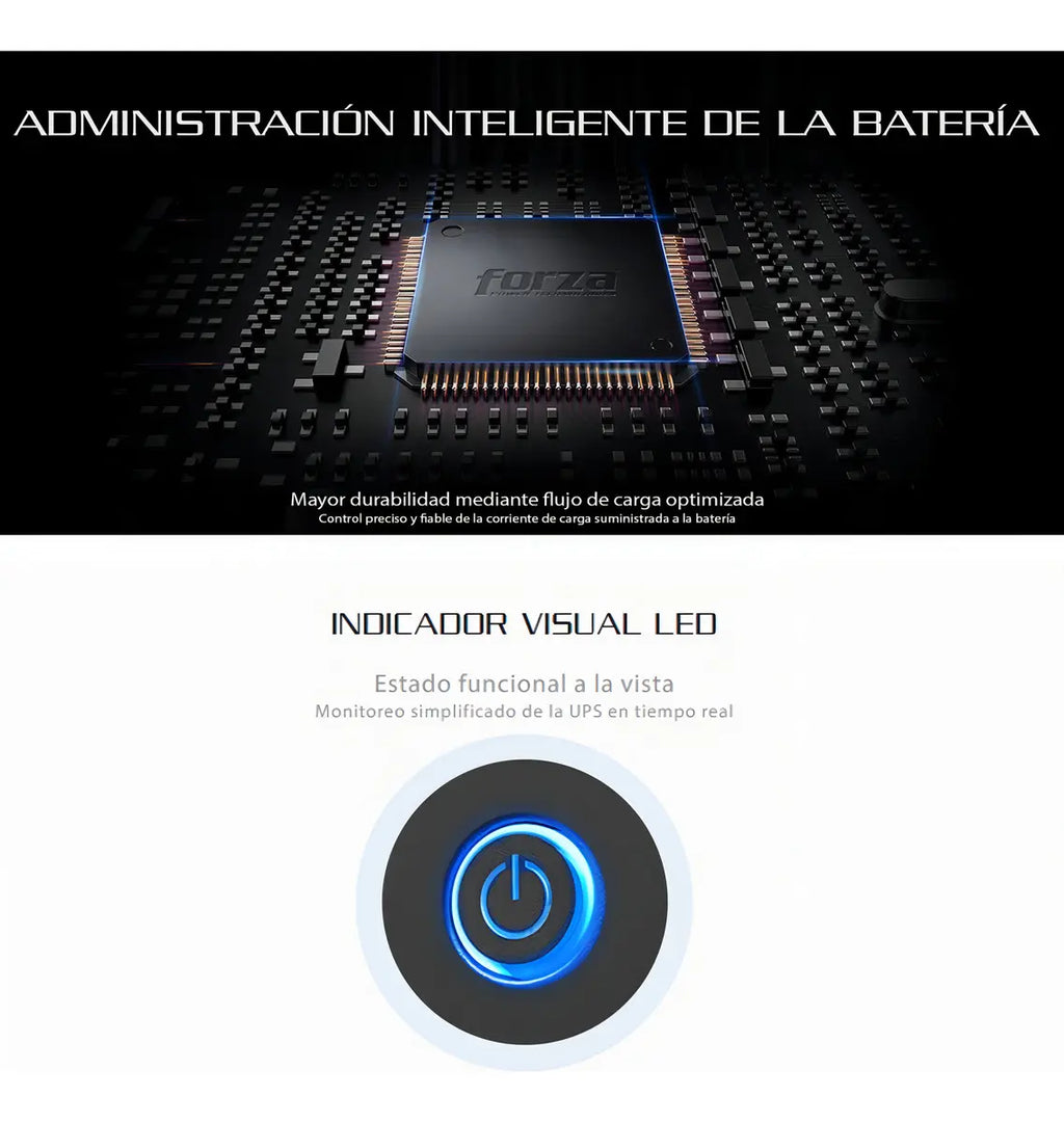 No Break Forza Nt-511 500va 250w 6 Contactos Hasta 18 Min Color Negro