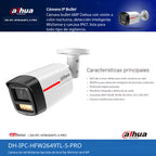 Cámara Ip Bullet Dahua Wizcolor Ipc-hfw2649tl-s Pro 6 Mp Poe