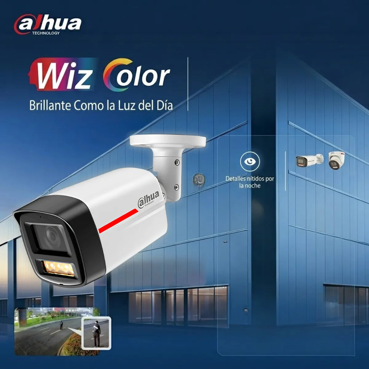 Cámara Ip Dahua 2mp Wiz Color 24/7 Micrófono Microsd Poe