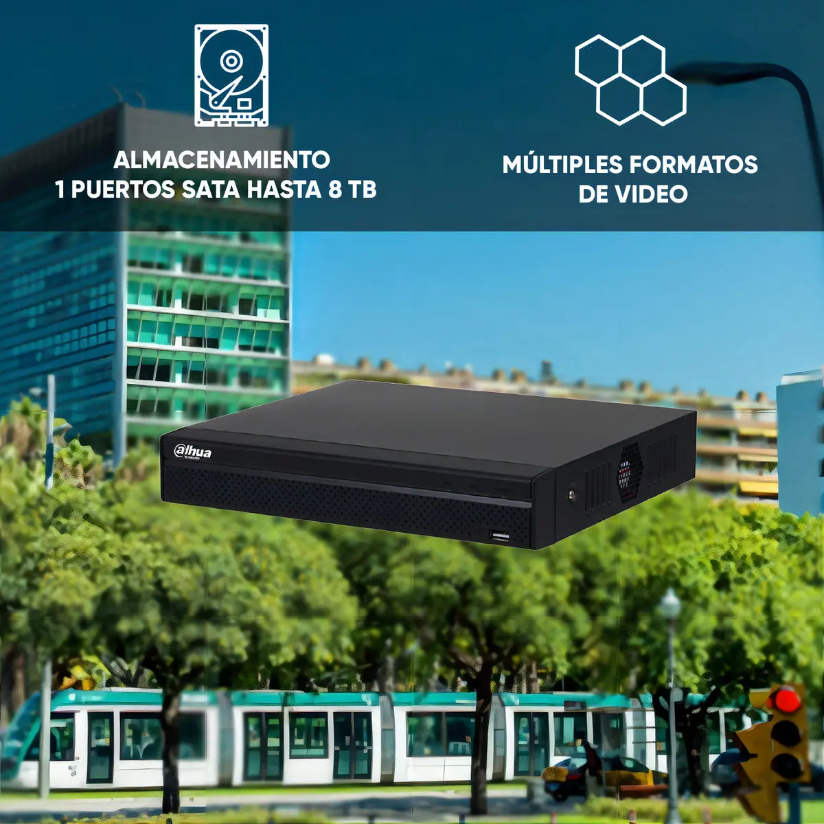 Nvr Dahua 8mp 8 Puertos Ip Poe Poe Dhi-nvr1108hs-8p-s3/h