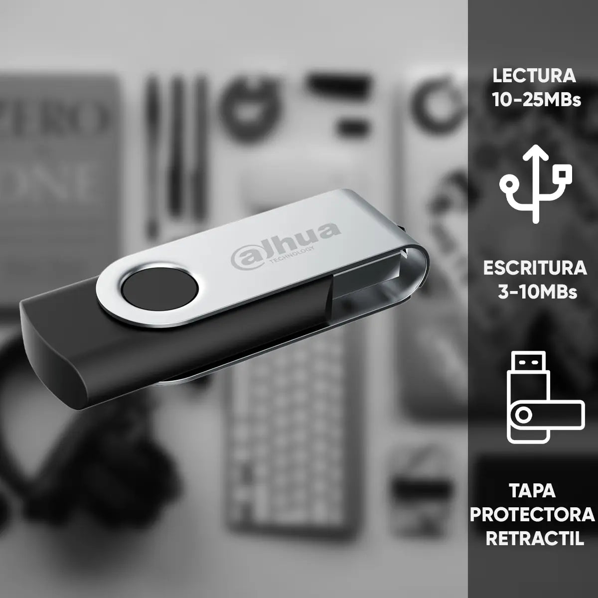 Dahua Memoria U116 Usb Flash Drive 32gb Diseño Con Tapa Metálica 2.0 Lectura De Hasta 25 Mbs Escritura De Hasta 10 Mbs Ideal Para Todo Tipo De Trabajo Un1-usb-u116-20-32gb Negra Negro