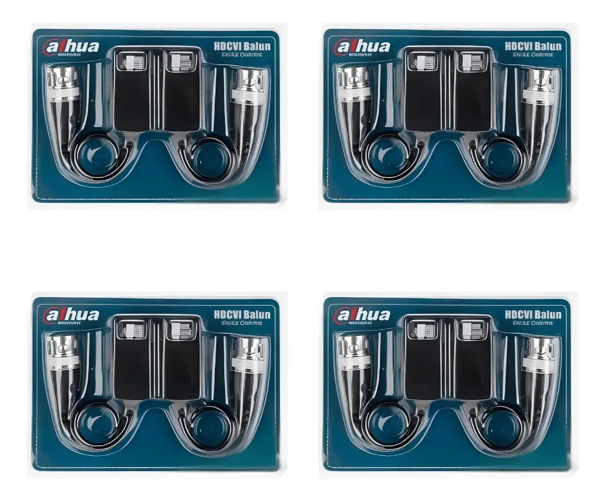 Kit 4 Transceptores Balun Dahua Dh-pfm800-e Conectores Cctv