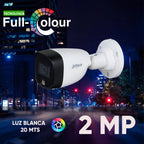 Cámara De Vigilancia Dahua Fullcolor 1080p Con Micrófono Y Visión Nocturna De 20m Para Exterior