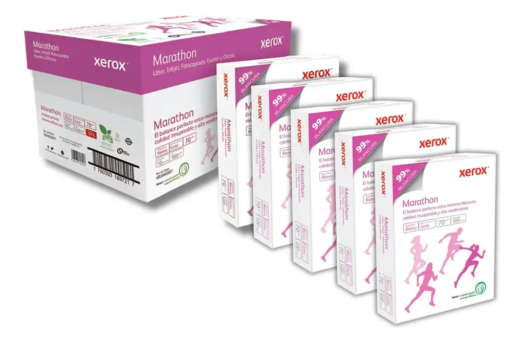 Xerox Papel Marathon Tamaño Carta Caja Pony Con 2500 Hojas