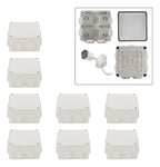 8 Cajas Gabinete Estanco Para Camaras Cctv 10x10x5 Cm