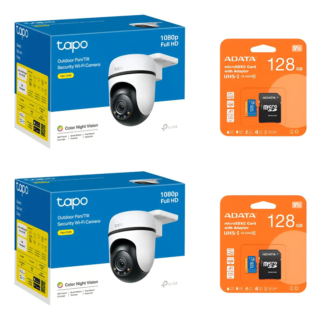 Kit 2 Cámaras Exterior Tp-link Tapo C500 Wifi 128gb Memoria