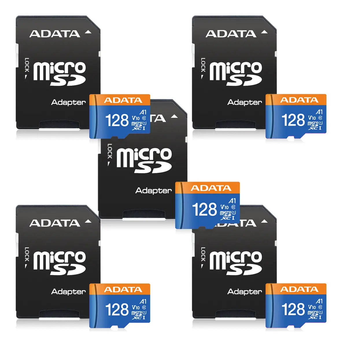 Kit 5 Memorias Premier Microsdhc/sdxc Adata 128gb C10 A1 V10