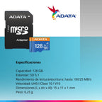 3 Tarjeta Memoria Adata Ausdx128guicl10a1-ra1 Microsd 128 Gb