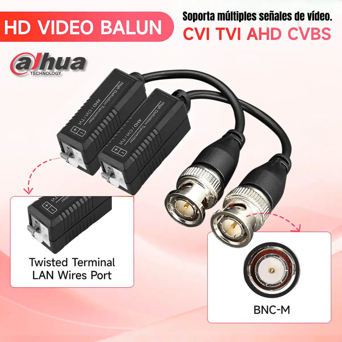 Kit 8 Transceptores Balun Dahua Dh-pfm800-e Cctv 1 A 5mp