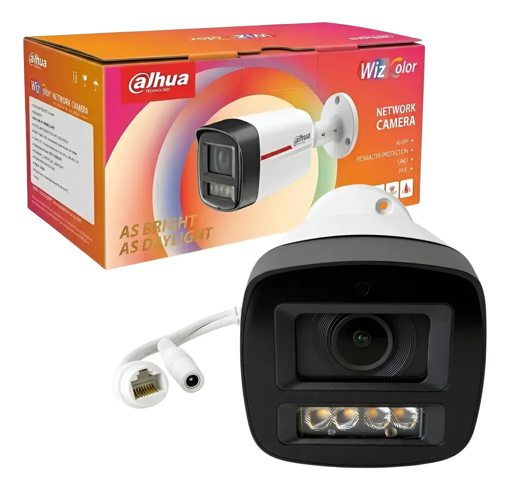 Cámara Ip Dahua 2mp Wiz Color 24/7 Micrófono Microsd Poe