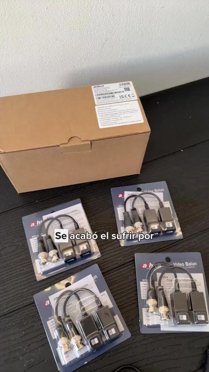 Kit4 Transceptores Video 4k Dahua Balun Dh-pfm800-n 8mp Cctv