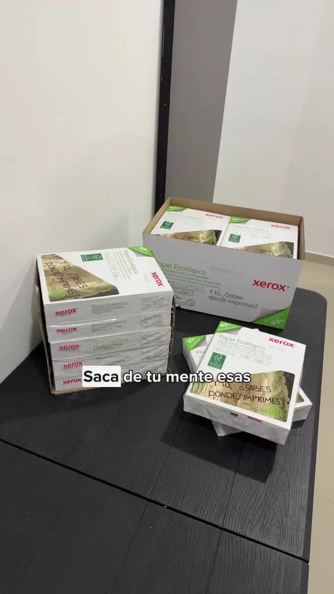 Papel Xerox Ecologic Blanco Tamaño Carta Caja Con 2500 Hojas